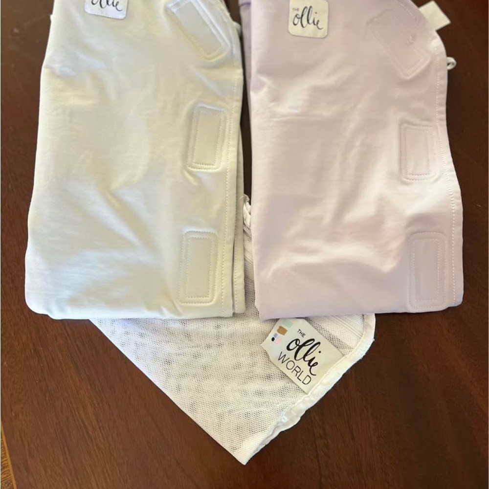 The Ollie World Kids Sleep Sack Set – White & Light Pink